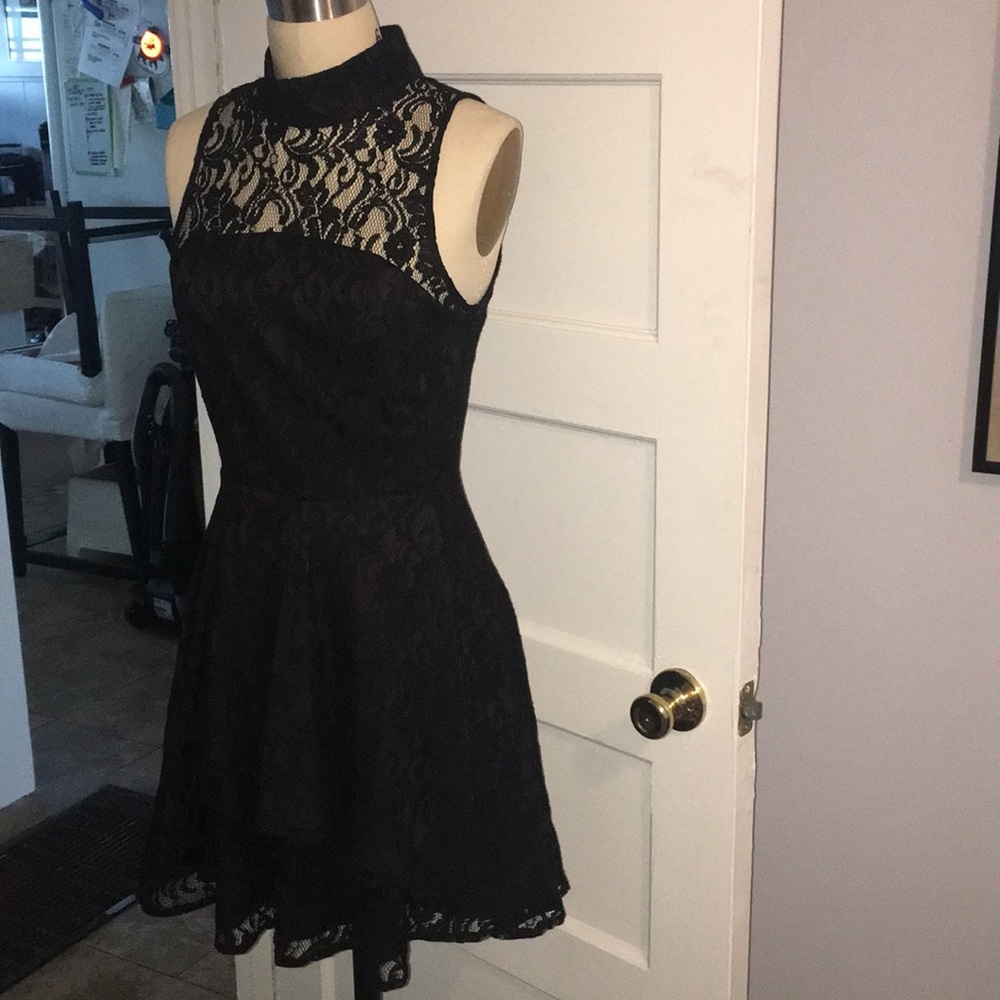 Adelyn Rae Black Lace Dress